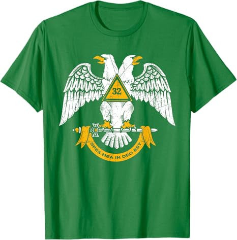 32nd Degree Masonic Scottish Rite Wings Down Father's Day T-Shirt - FUKAMASONIC