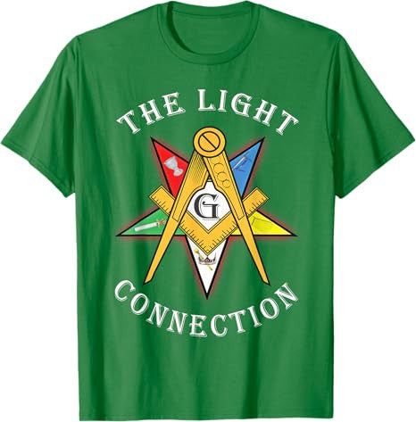 OES Mason The Light Connection Star Square Parents Christmas T-Shirt - FUKAMASONIC
