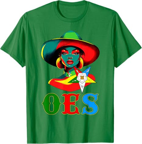 OES Black Sister Floppy Hat Eastern Star Women's Equality T-Shirt - FUKAMASONIC
