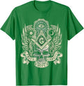 Masonic Skull God's Eye Faith Hope Charity Fathers Christmas T-Shirt - FUKAMASONIC