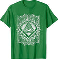 Freemason All seeing Eye The Masonic Square Compasses T-Shirt - FUKAMASONIC