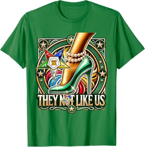 They Ain't Us OES Pearl High Heels Platform Green Sisters T-Shirt - FUKAMASONIC