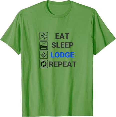 Freemason Eat Sleep Lodge Repeat - Funny Masonic Freemasonry T-Shirt - FUKAMASONIC