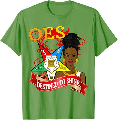 Order Of The Eastern Star Diva OES Emblem Mason Logo Sistar T-Shirt - FUKAMASONIC