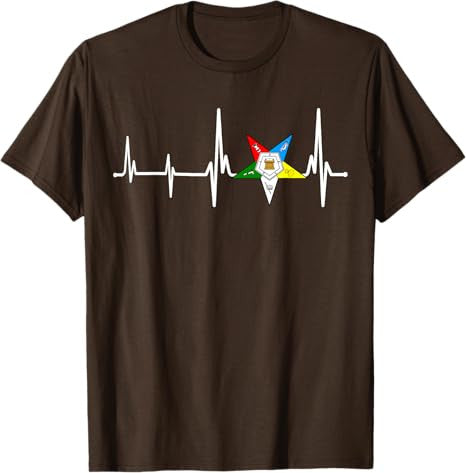 OES Heartbeat Star Order of the Eastern Star Mother's Day T-Shirt - FUKAMASONIC
