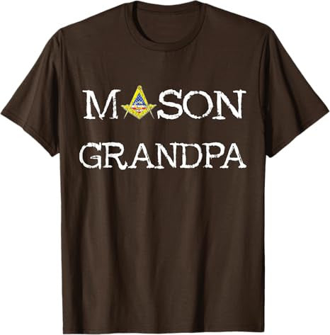 Mason Grandpa Senior Warden PHA Masonic Freemason Lodge T-Shirt - FUKAMASONIC