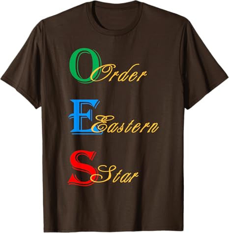 OES Words Sister Brother Beautiful Order of the Eastern Star T-Shirt - FUKAMASONIC