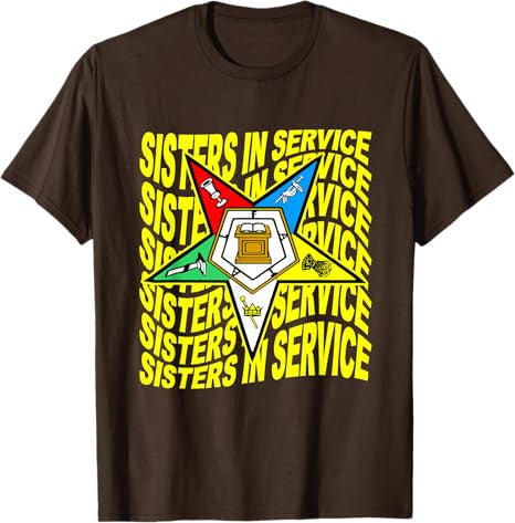 Order of the Eastern Star Shirt OES Shirt Sisters In Service T-Shirt - FUKAMASONIC