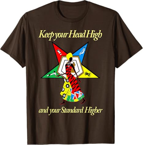 OES Keep your Head High Standard Higher Order Eastern Star T-Shirt - FUKAMASONIC