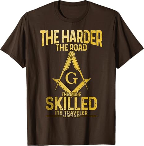 Mason Traveler Square Masonic Compass T-Shirt - FUKAMASONIC