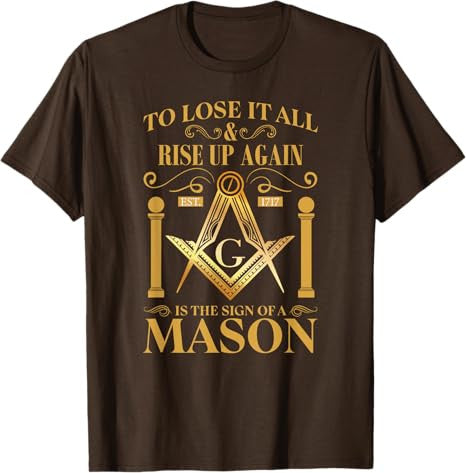 Masonic Square Compass Freemason T-Shirt - FUKAMASONIC