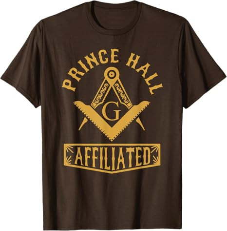 Masonic PHA Prince Hall Affiliated Square Compass Freemason T-Shirt - FUKAMASONIC