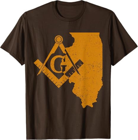 Illinois Masons Grand Lodge AF&AM Freemason Fathers Day Gift T-Shirt - FUKAMASONIC