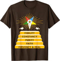 OES Star Fidelity Constancy Purity Faith Fervency & Zeal T-Shirt - FUKAMASONIC
