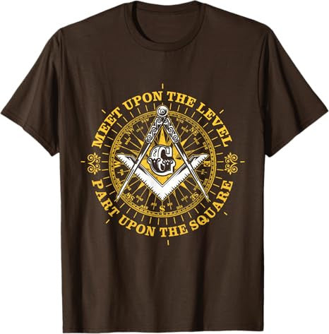 Freemason Meet Upon the Level Part Upon The Square Masonic T-Shirt - FUKAMASONIC