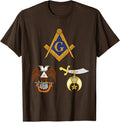 Master Mason 32nd Degree Shrine AASR Noble Masonic WD Blue T-Shirt - FUKAMASONIC