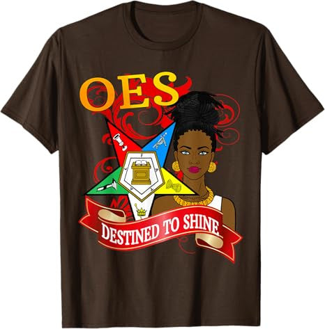 Order Of The Eastern Star Diva OES Emblem Mason Logo Sistar T-Shirt - FUKAMASONIC
