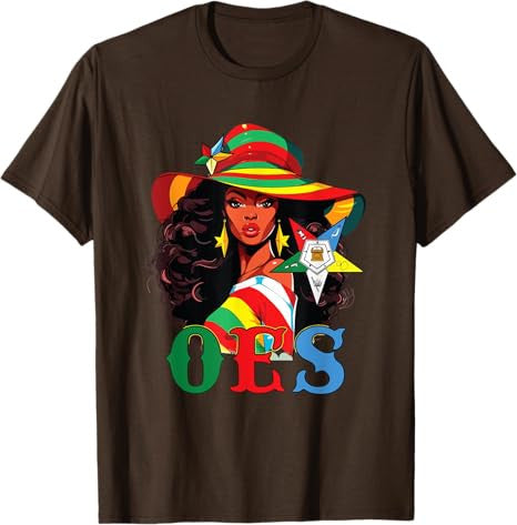 Black Beautiful Sister OES Floppy Wide-Brimmed Hat Fatal T-Shirt - FUKAMASONIC