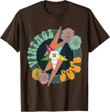 OES Vintage Soul Retro Flower Eastern Star Fall Thanksgiving T-Shirt - FUKAMASONIC