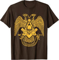 Masons Scottish Rite Eagle Skull & Bones Masonic Emblems T-Shirt - FUKAMASONIC