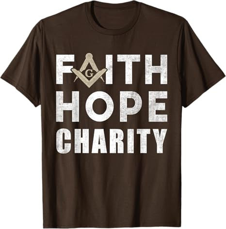 Faith Hope Charity Pillar Freemasonry Freemasons Masonic T-Shirt - FUKAMASONIC