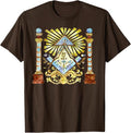 freemason Tee Watercolour illustration mysterious illuminati T-Shirt - FUKAMASONIC