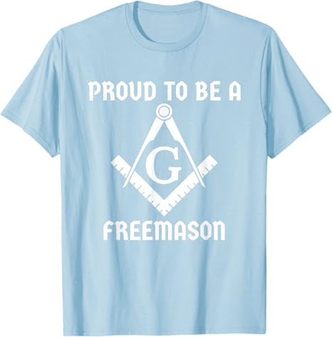 Proud To Be A Freemason Square Compass Freemason T-Shirt - FUKAMASONIC