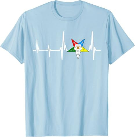 OES Heartbeat Star Order of the Eastern Star Mother's Day T-Shirt - FUKAMASONIC