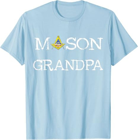 Mason Grandpa Senior Warden PHA Masonic Freemason Lodge T-Shirt - FUKAMASONIC