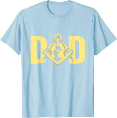 Dad Father's Day Square Compass Freemason Freemasonry T-Shirt - FUKAMASONIC