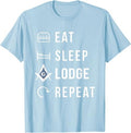 Eat Sleep Lodge Repeat T-Shirt - FUKAMASONIC