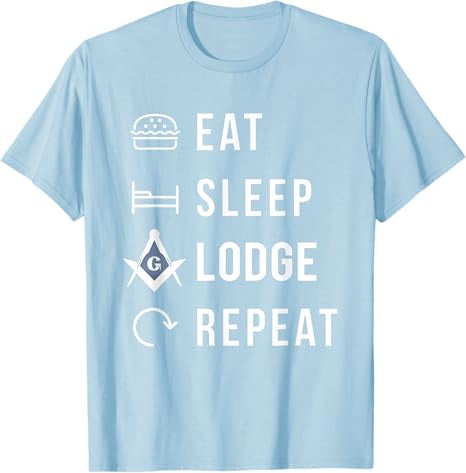 Eat Sleep Lodge Repeat T-Shirt - FUKAMASONIC