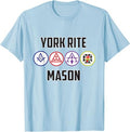 York Rite Mason T Shirt Masonic Tee T-Shirt - FUKAMASONIC