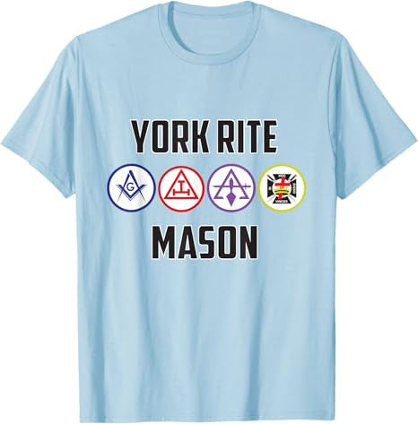 York Rite Mason T Shirt Masonic Tee T-Shirt - FUKAMASONIC