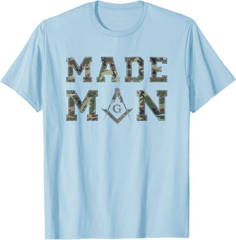 Made Man - Masonic Veteran Camo Design - Freemason T-Shirt T-Shirt - FUKAMASONIC