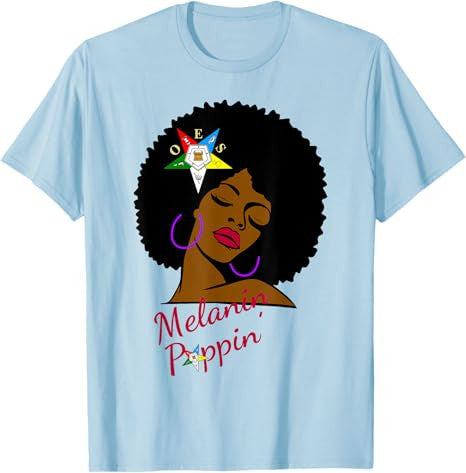 OES Melanin Sister Afro of the Eastern Star Thanksgiving T-Shirt - FUKAMASONIC