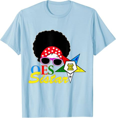 OES Afro Sistar Head Band Sunglasses Star Parents' Day T-Shirt - FUKAMASONIC
