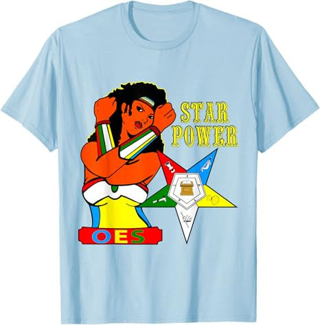 OES Star Power Hero Sister of Eastern Star Parents' Day T-Shirt - FUKAMASONIC