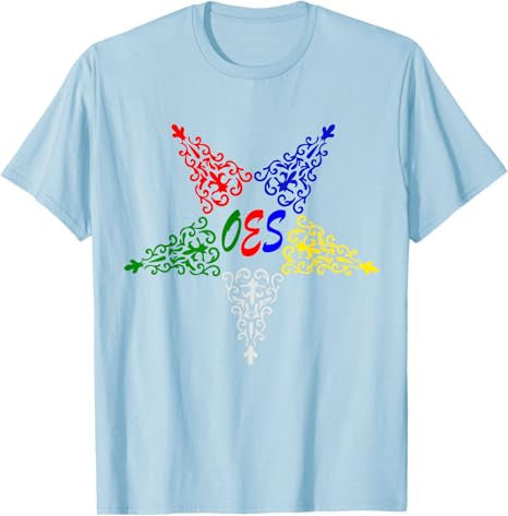 OES Leaves Pattern Colors the Eastern Star Thanksgiving T-Shirt - FUKAMASONIC