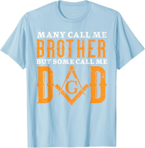 Freemason Dad Masonic Fraternal Freemasonry Square Compass T-Shirt - FUKAMASONIC
