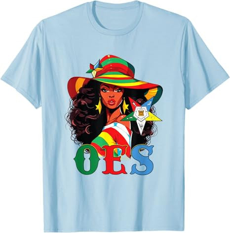 Black Beautiful Sister OES Floppy Wide-Brimmed Hat Fatal T-Shirt - FUKAMASONIC