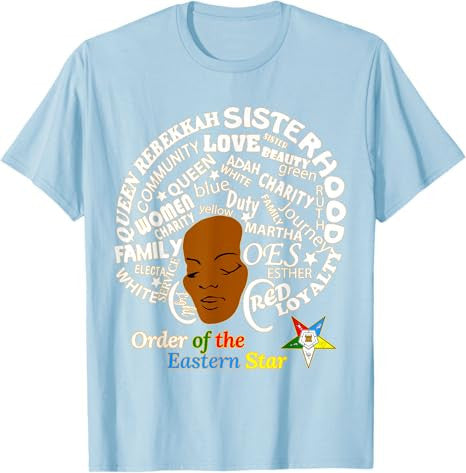 OES Sister Afro PHA Queen Order the Eastern Star Christmas T-Shirt - FUKAMASONIC