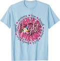 OES Fight Faith Hope Love Support Breast Cancer Awareness T-Shirt - FUKAMASONIC