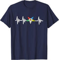 OES Order of the Eastern Star Logo EKG Heartbeat T-Shirt - FUKAMASONIC