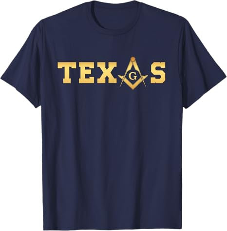 Texas - Masonic Square and Compass - Freemason T-Shirt - FUKAMASONIC