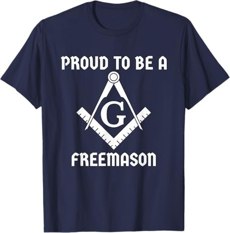 Proud To Be A Freemason Square Compass Freemason T-Shirt - FUKAMASONIC