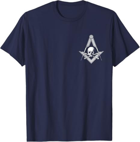 Master Mason Skull Square and Compass, Freemason T-Shirt T-Shirt - FUKAMASONIC