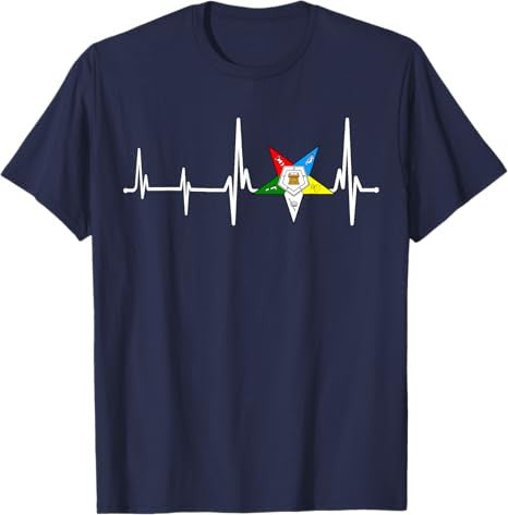 OES Heartbeat Star Order of the Eastern Star Mother's Day T-Shirt - FUKAMASONIC