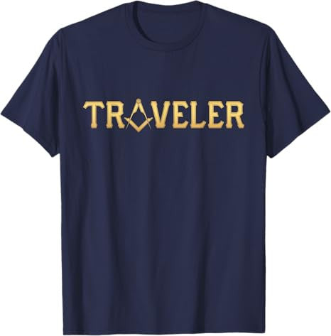 Masonic Traveler Square and Compass - Freemason T-Shirt T-Shirt - FUKAMASONIC
