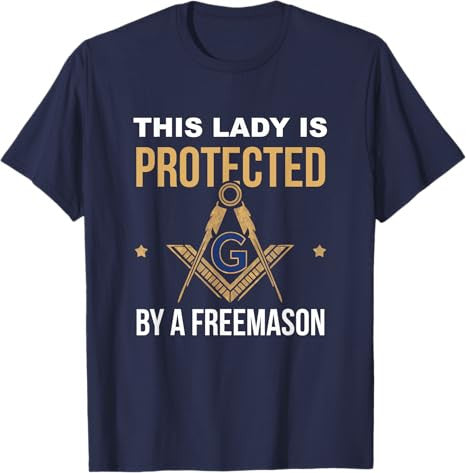 Freemason Wife Masonic Fraternal Freemasonry Square Compass T-Shirt - FUKAMASONIC